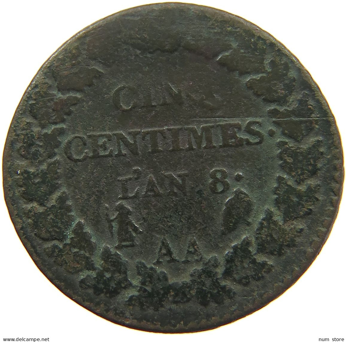 FRANCE 5 CENTIMES AN 8 AA  #c032 0521 - 5 Centimes