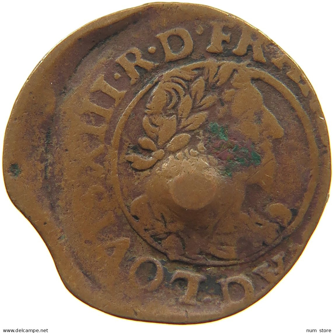 FRANCE DOUBLE TOURNOIS 1630 LOUIS XIII. (1610–1643) COUNTEMARKED #c032 0729 - 1610-1643 Ludwig XIII. Der Gerechte