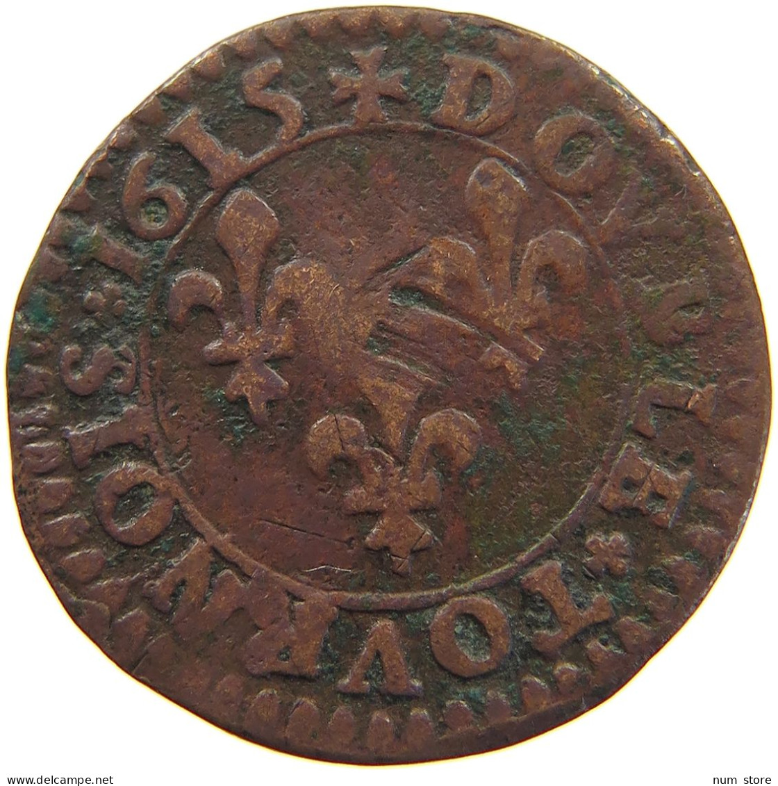 FRANCE DOUBLE TOURNOIS 1615 D LOUIS XIII. (1610–1643) #c034 0191 - 1610-1643 Ludwig XIII. Der Gerechte