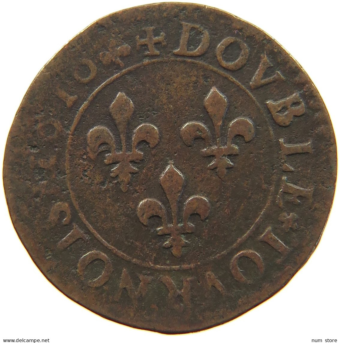 FRANCE DOUBLE TOURNOIS 1610 D HENRI IV. (1589-1610) #s019 0243 - 1589-1610 Enrico IV