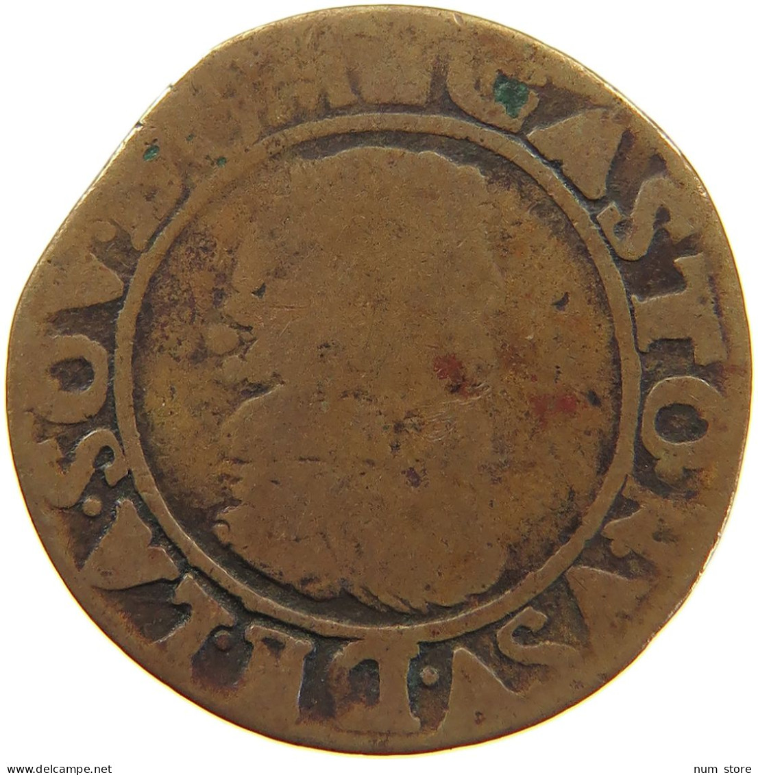 FRANCE DOMBES DOUBLE TOURNOIS 1637 Gaston D'Orléans #c064 0215 - Dombes