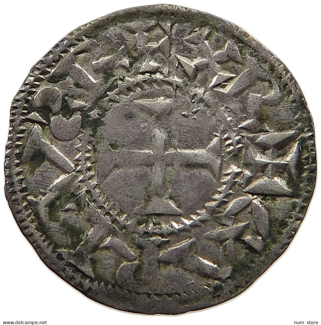 FRANCE COMTÉ DE POITOU DENIER, IMMOBILISÉ AU NOM DE CHARLES II LE CHAUVE, 11th Century SS #t058 0385 - Poitou