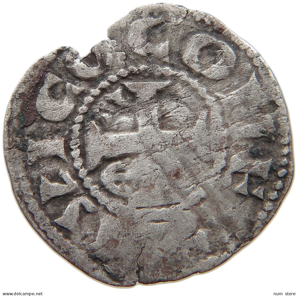 FRANCE DENIER 1015-1035 Maine. Herbert I, Le Eveille-Chien (1015-1035) #t135 0481 - Maine