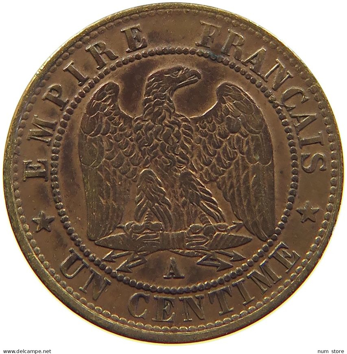 FRANCE CENTIME 1862 A Napoleon III. (1852-1870) #c057 0345 - 1 Centime