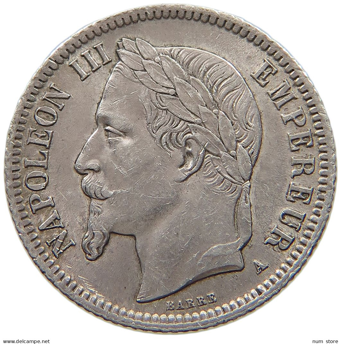 FRANCE FRANC 1866 A Napoleon III. (1852-1870) #t111 1205 - 1 Franc