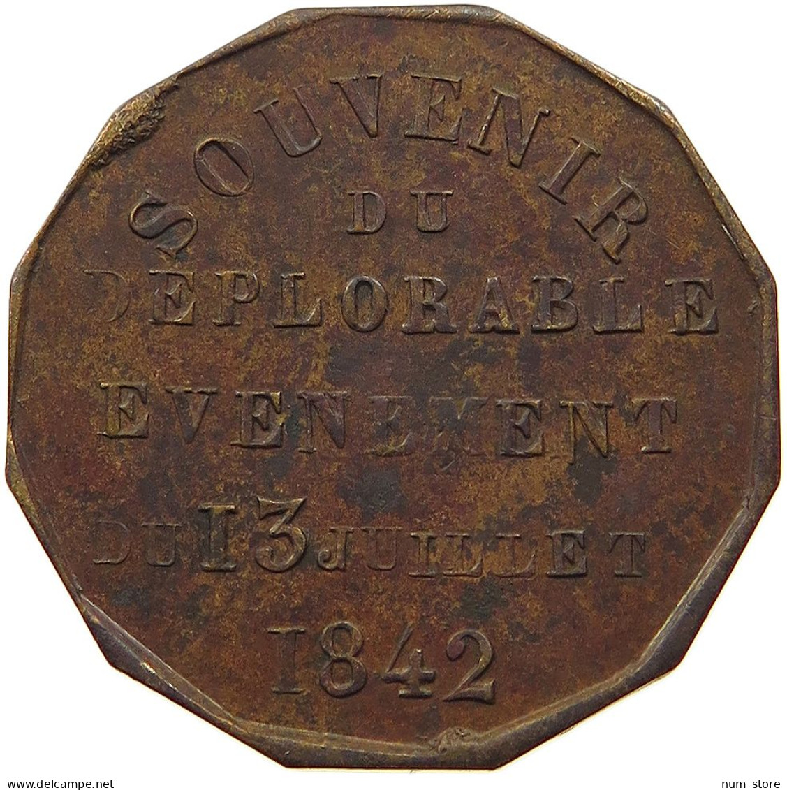 FRANCE MEDAILLE 1842 LOUIS PHILIPPE ORLEANS #t057 0061 - Otros & Sin Clasificación