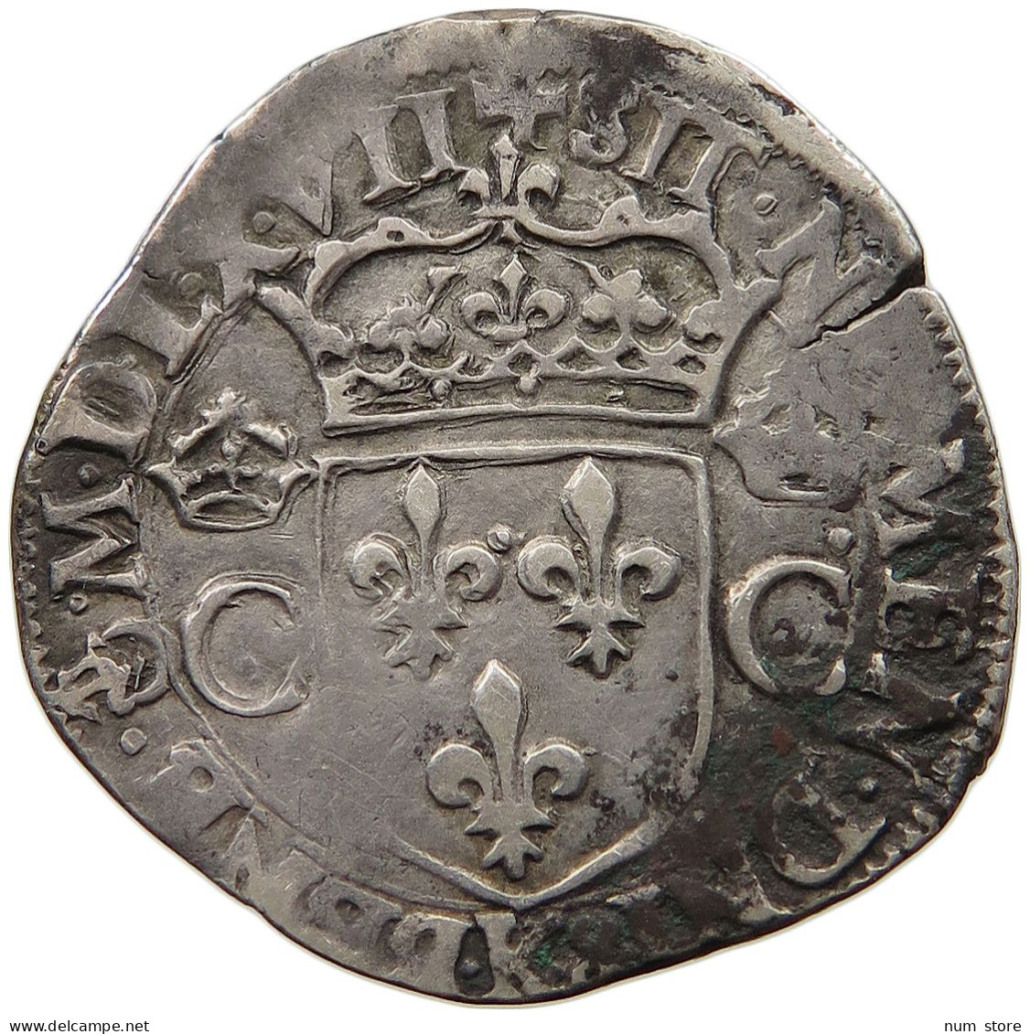 FRANCE TESTON 1567 K CHARLES IX. (1560-1574) #t058 0313 - 1560-1574 Karl IX.