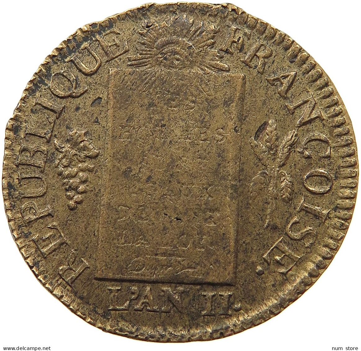 FRANCE SOL 1793 AA METZ  #t057 0035 - 1792-1804 1ère République (An I – An XII)