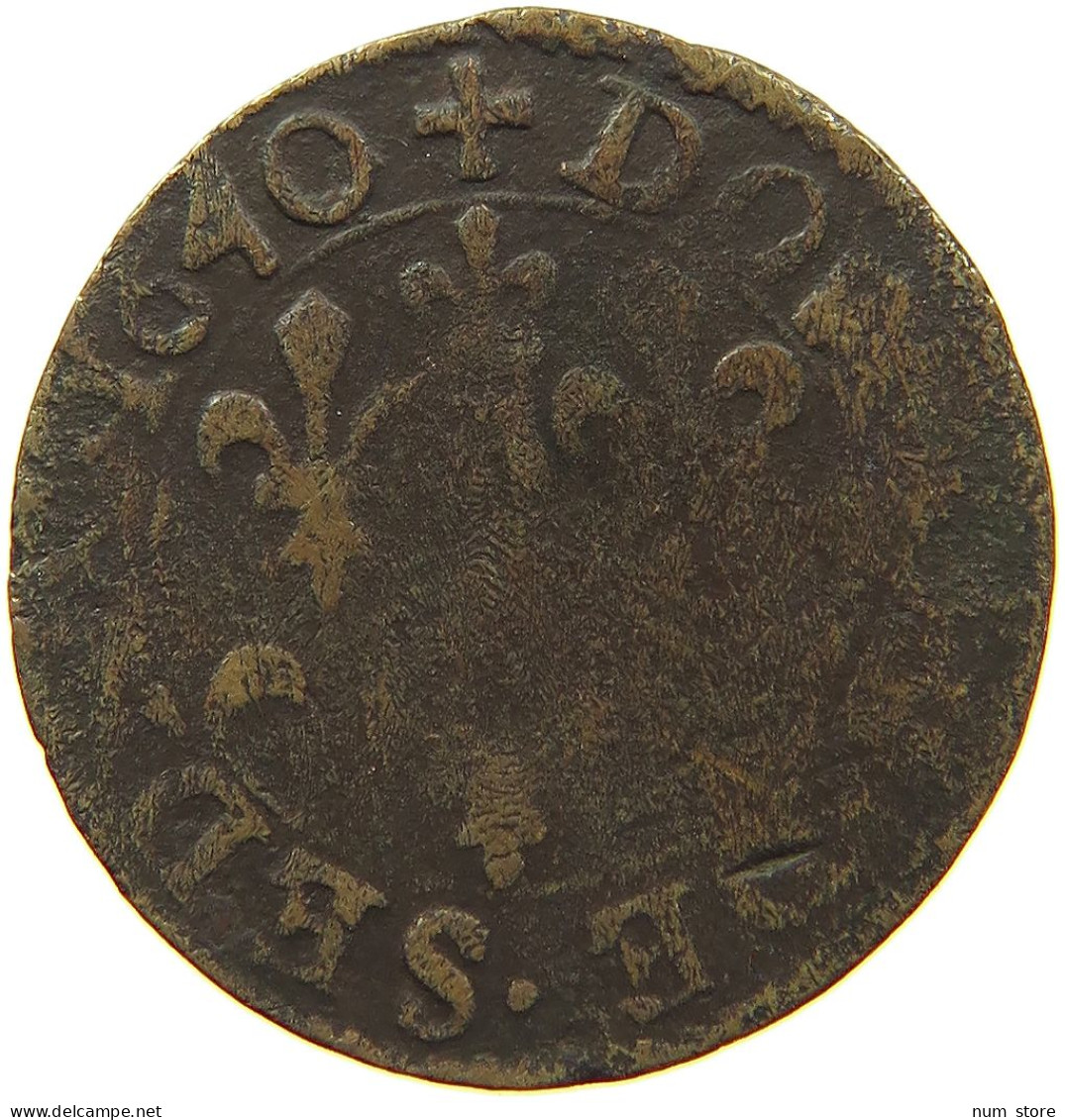 FRANCE SEDAN DOUBLE TOURNOIS 1640 LOUIS XIII. (1610–1643) #s021 0259 - 1610-1643 Louis XIII Le Juste