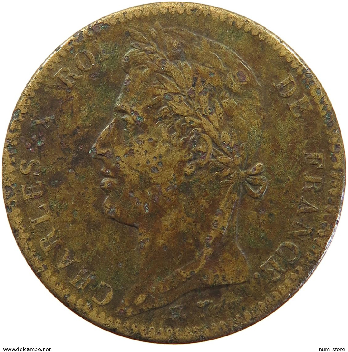 FRENCH COLONIES 10 CENTIMES 1825 A Charles X. (1824-1830) #s032 0063 - French Colonies (1817-1844)