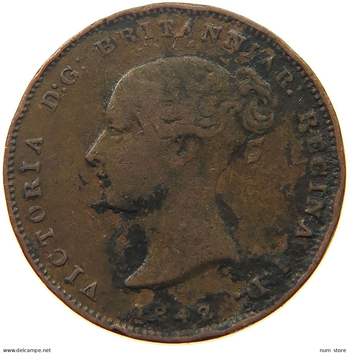 GIBRALTAR 1/2 QUART 1842 Victoria 1837-1901 #s052 0295 - Gibraltar