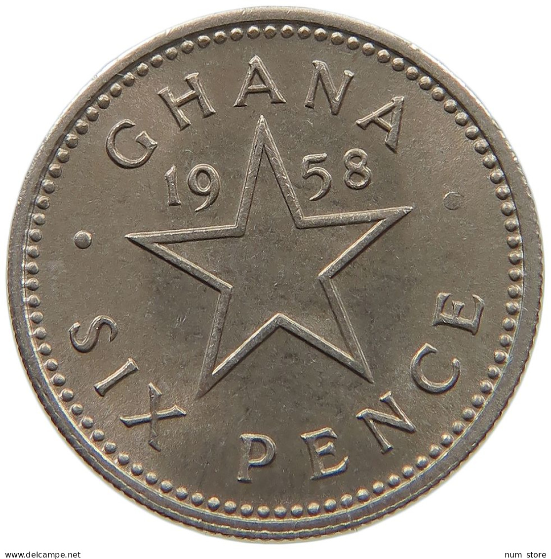 GHANA 6 PENCE 1958  #s061 0551 - Ghana