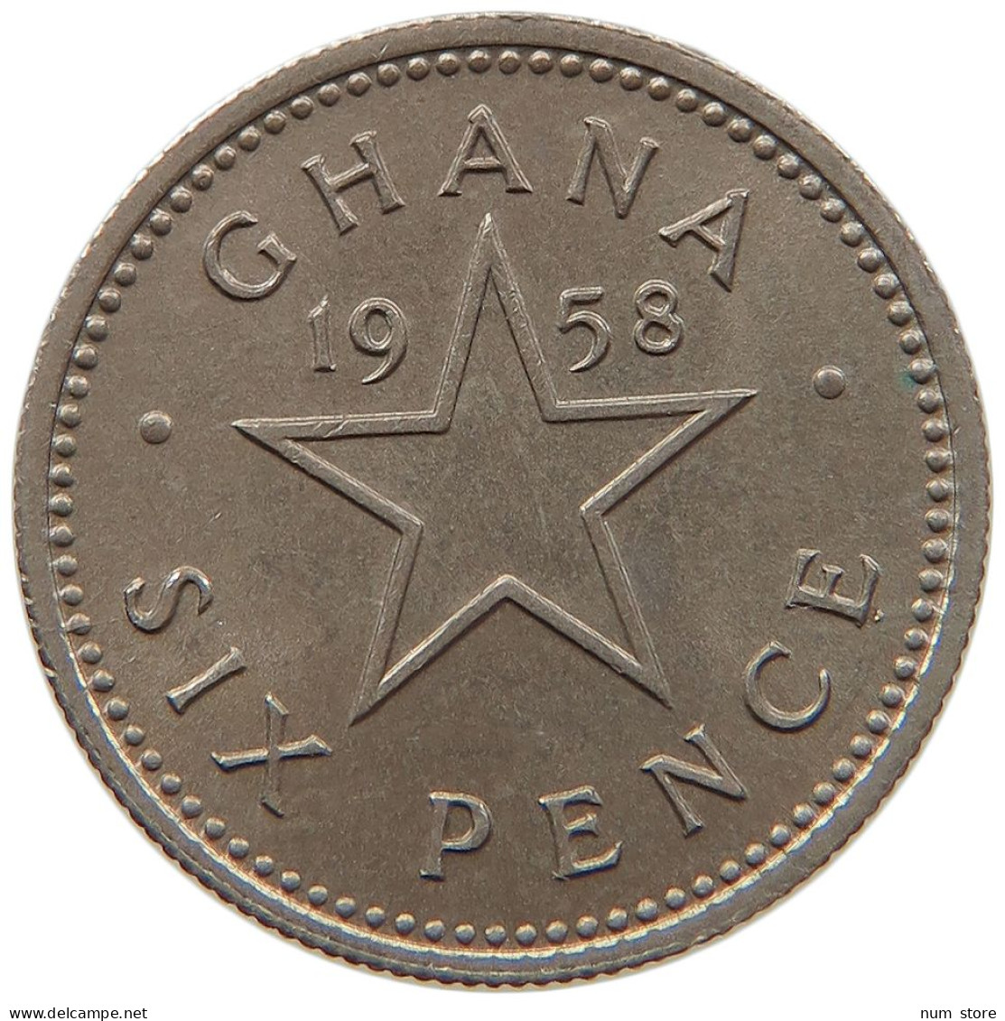 GHANA 6 PENCE 1958  #s030 0071 - Ghana