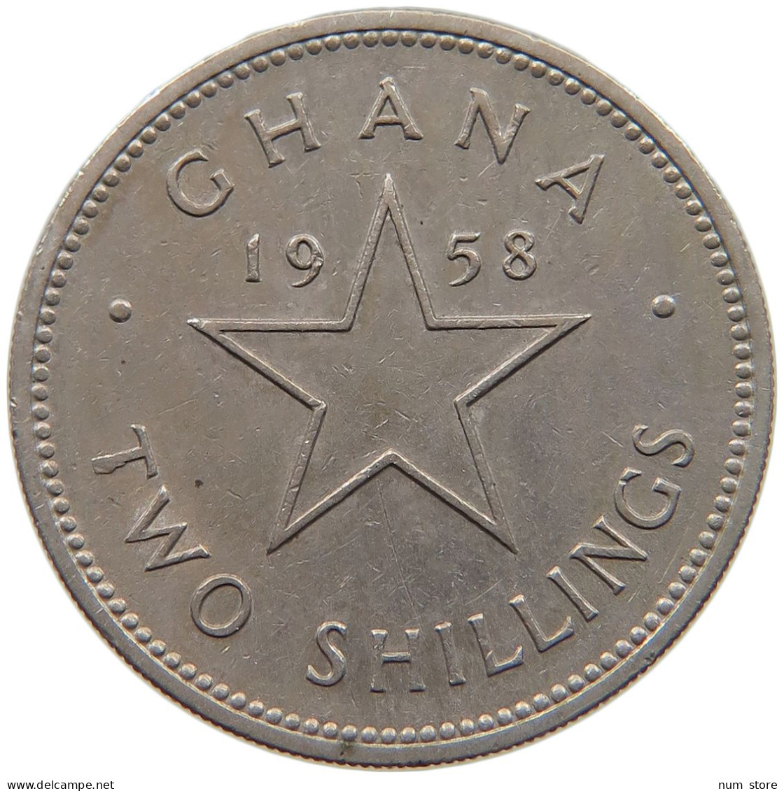 GHANA 2 SHILLINGS 1958  #c028 0231 - Ghana