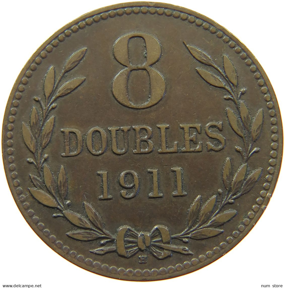 GUERNSEY 8 DOUBLES 1911  #s017 0303 - Guernsey