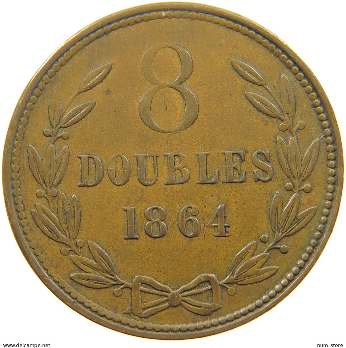 GUERNSEY 8 DOUBLES 1864  #c054 0241 - Guernesey