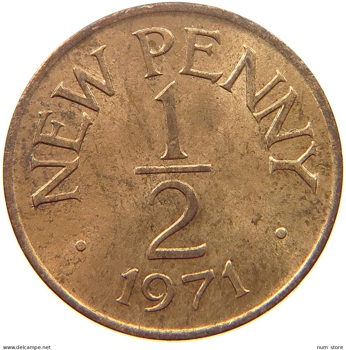 GUERNSEY 1/2 PENNY 1971 Elizabeth II. (1952-2022) #s052 0241 - Guernsey