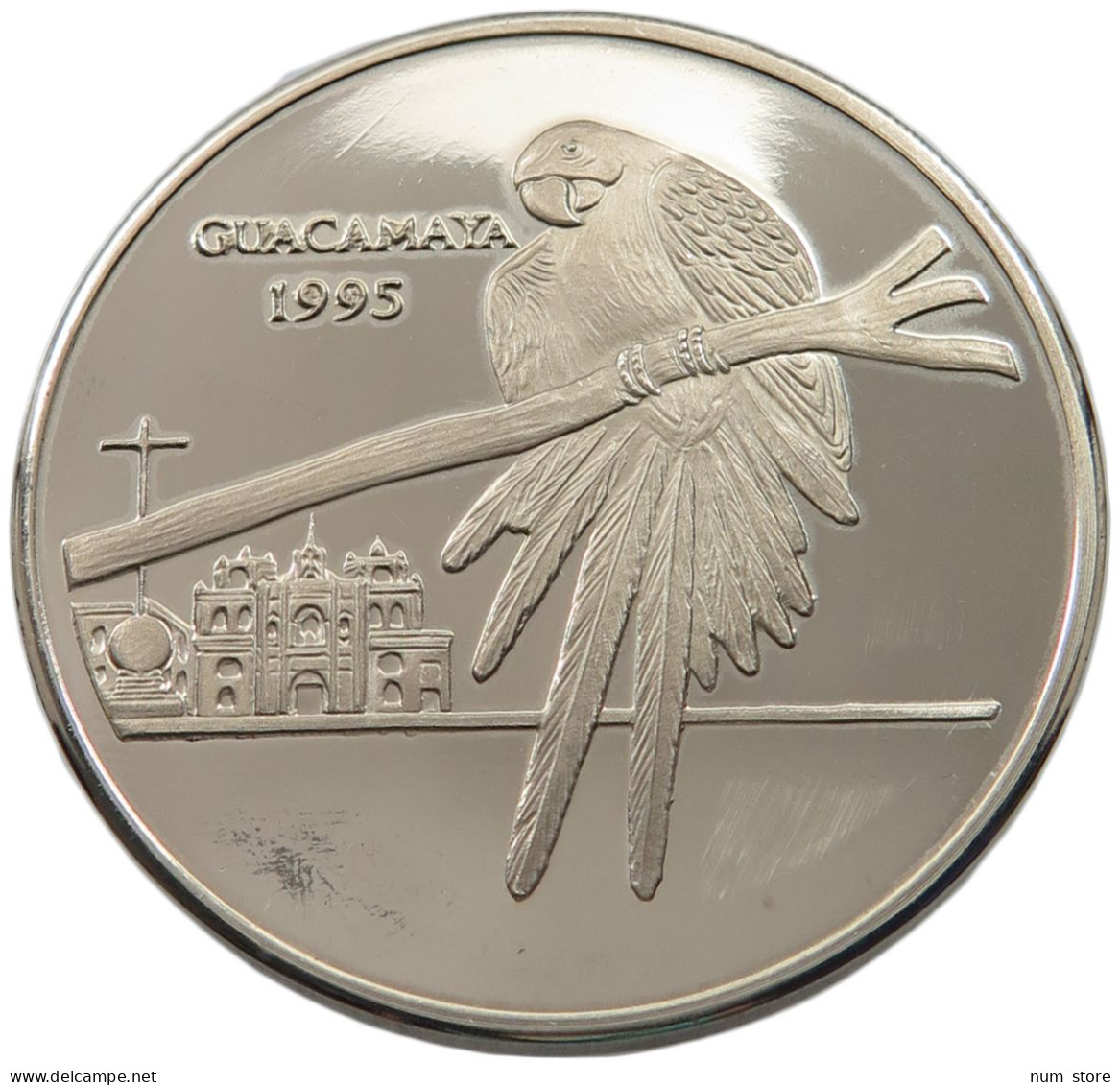 GUATEMALA 50 QUETZALES 1995 GUATEMALA 50 QUETZALES 1995 UNIFACE TRIAL STRIKE NICKEL PROOF #alb038 0359 - Guatemala