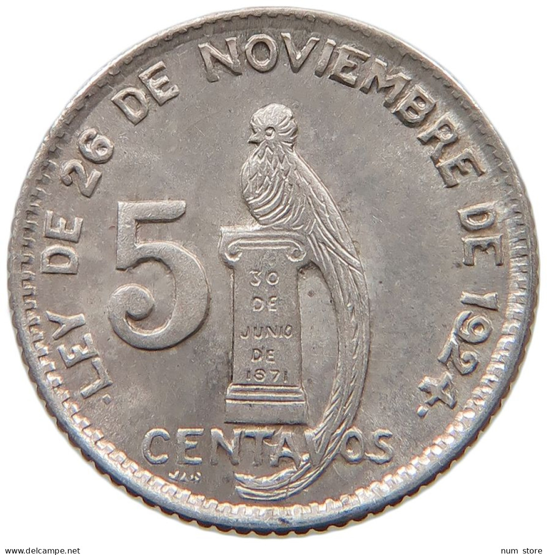 GUATEMALA 5 CENTAVOS 1945  #t160 0339 - Guatemala