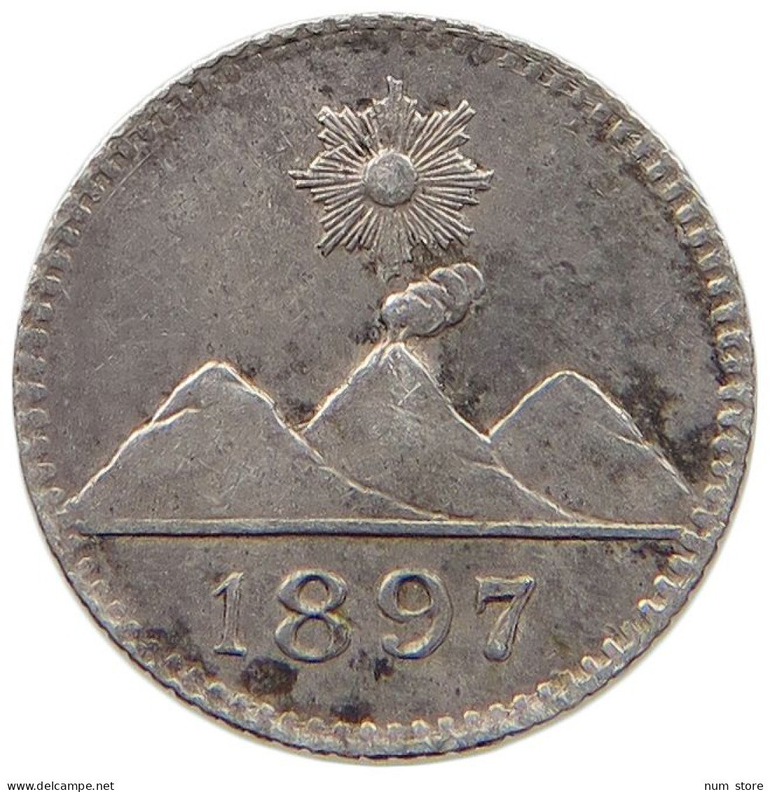 GUATEMALA 1/4 REAL 1897  #t073 0493 - Guatemala