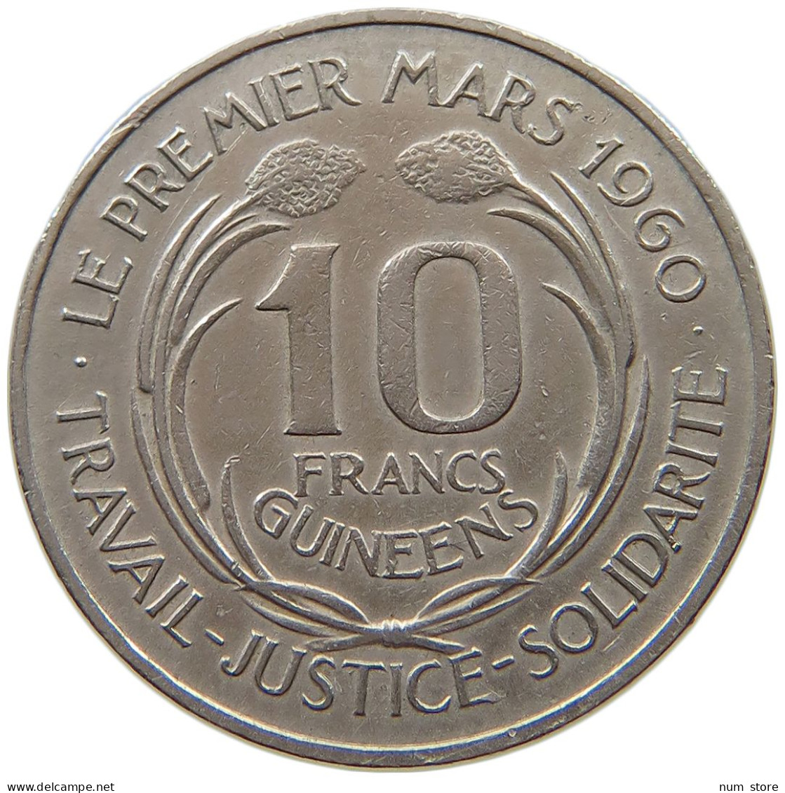 GUINEA 10 FRANCS 1962  #a016 0527 - Guinea