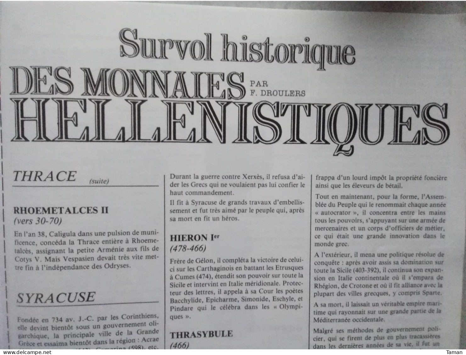 Numismatique & Change - Napoléonides Italie - Circulation Du Billon En France - Grèce Antique - Royales - Belgique - Frans