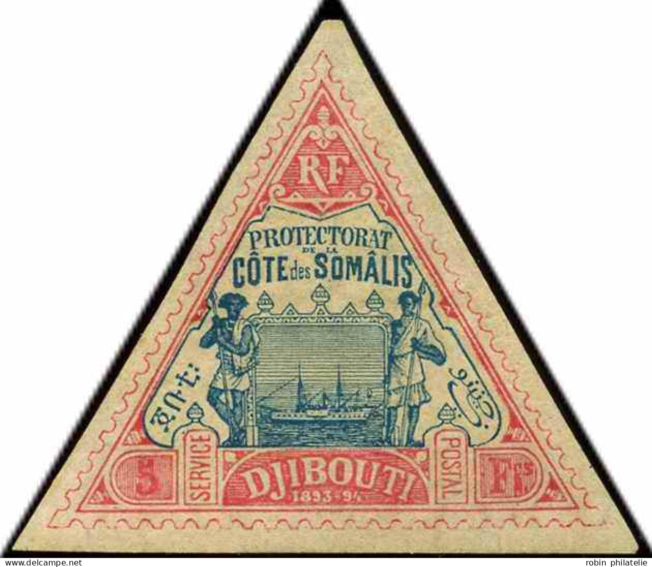 Côte Des Somalis  N°25 O,40 Sur 2F Brun Et Rose TB Qualité:obl - Sonstige & Ohne Zuordnung