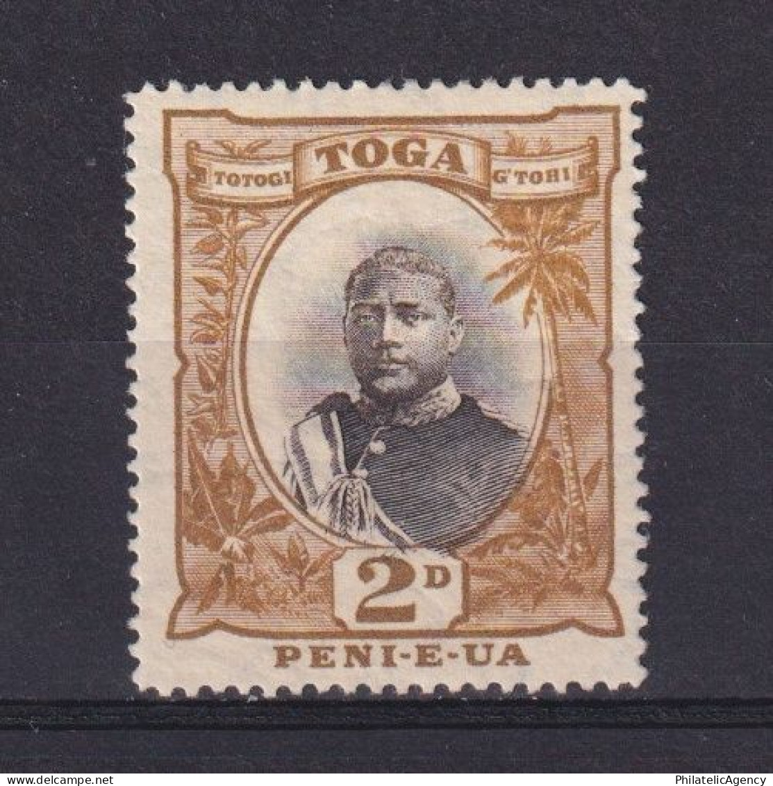 TONGA 1897, SG #40, CV £32, Wmk Turtles (Normal Way), King George II, MH - Tonga (...-1970)