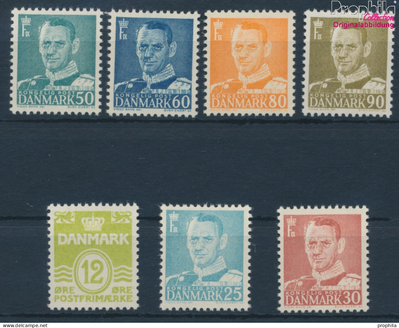Dänemark 332-338 (kompl.Ausg.) Postfrisch 1952 Freimarken (10262932 - Ongebruikt