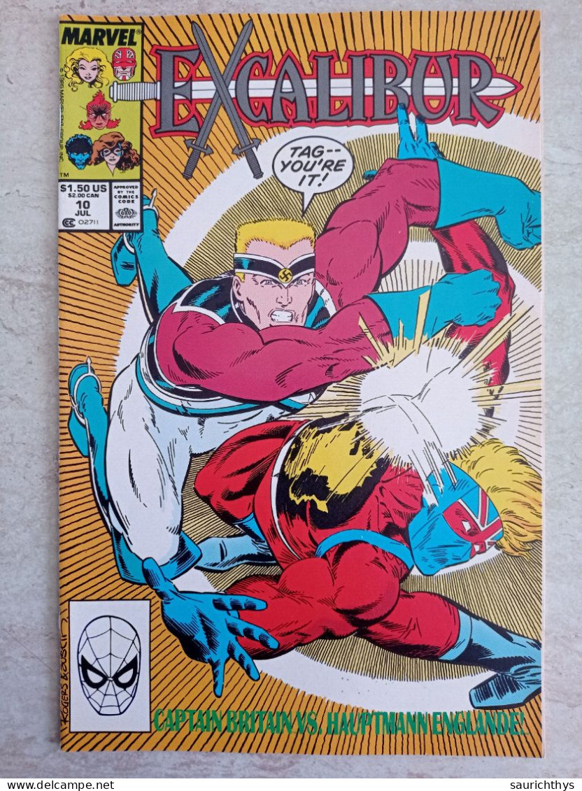 Fumetto Marvel Excalibur 1989 Comics 10 Jul Captain Britain Vs Hauptmann Englande - Marvel
