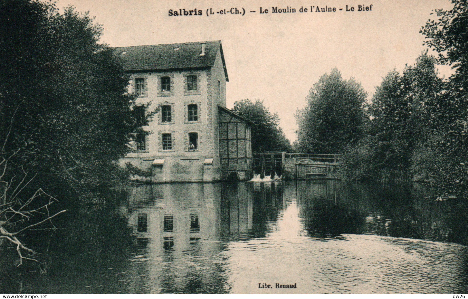 Moulins à Eau - Salbris (Loir-et-Cher) Le Moulin De L'Aulne, Le Bief - Librairie Renaud - Carte Non Circulée - Moulins à Eau