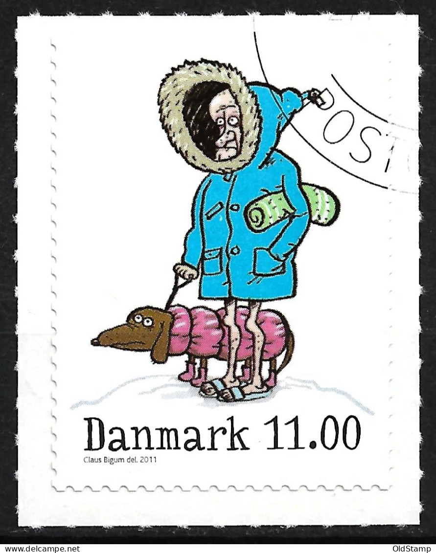 DENMARK DANMARK 2011 WINTER STORIES TALES CLAUS DOG NEW YEAR CTO UNUSED LUXE STAMP - Neufs