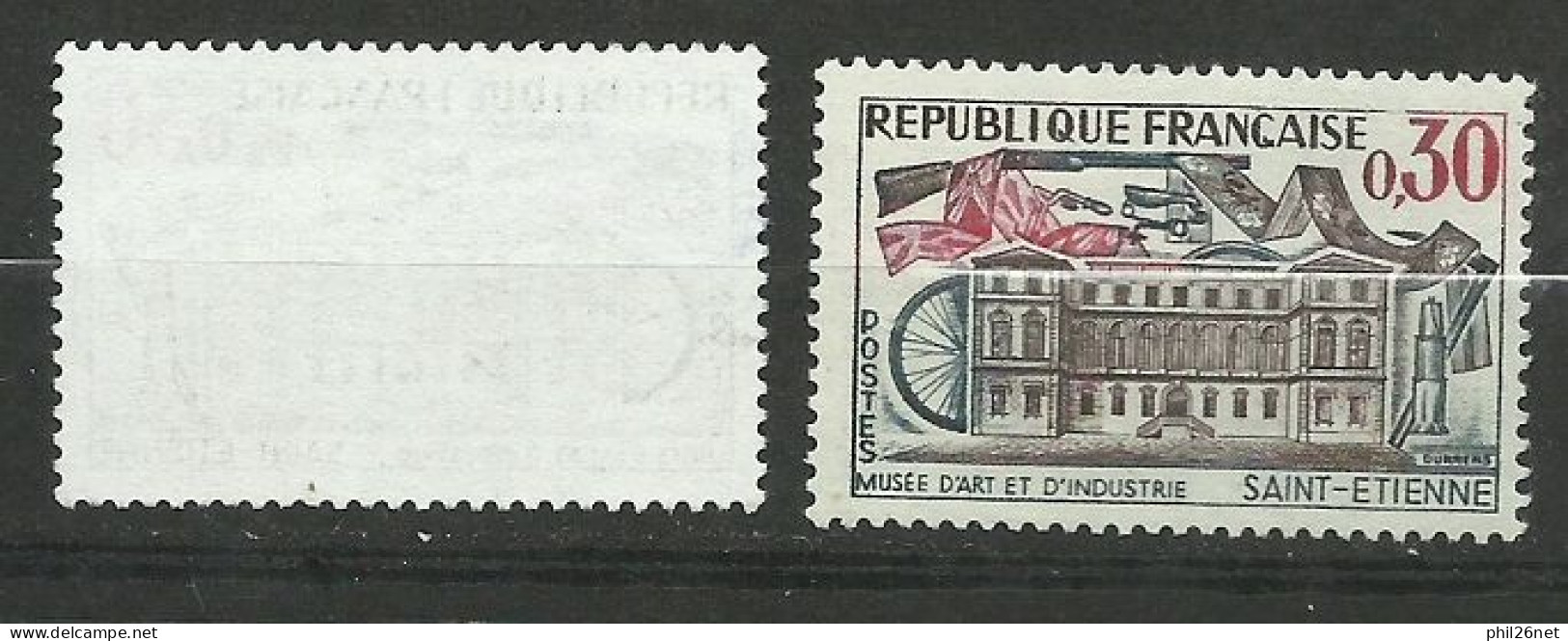 France N° 1243 Saint Etienne Rose , Brun Et Gris  Neuf  ( * ) B/TB  Timbre Type Sur Les Scans Pour Comparer Soldé ! ! ! - Neufs