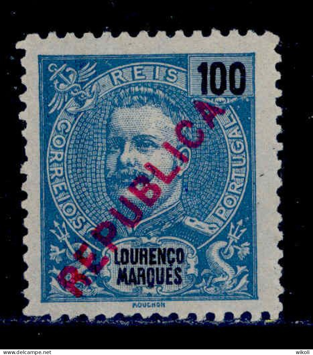 ! ! Lourenco Marques - 1917 King Carlos Local Republica 100 R - Af. 150 - No Gum - Lourenco Marques