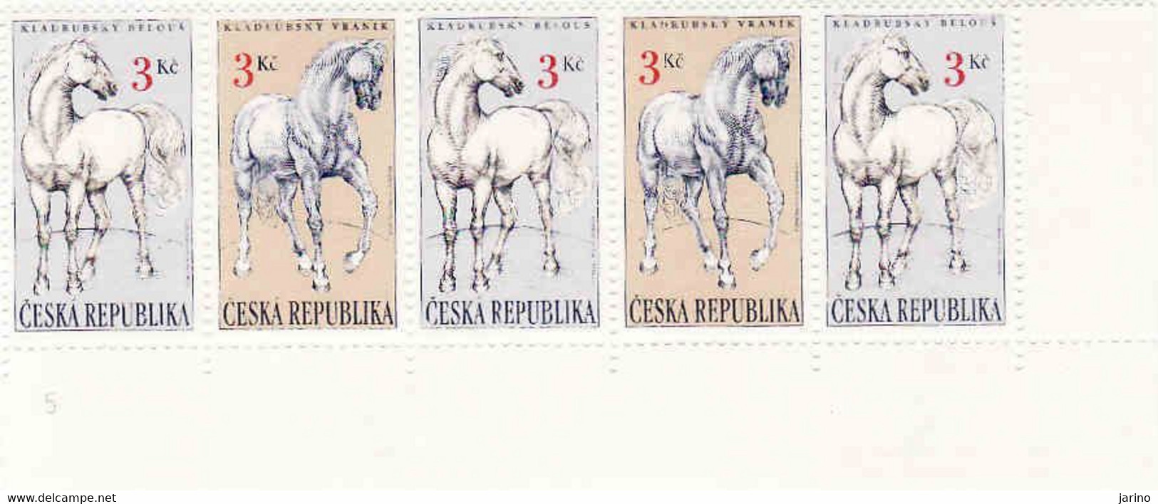 Czech Republic 1996, Mi 122 - 123, Horse, MNH, Unused - Neufs