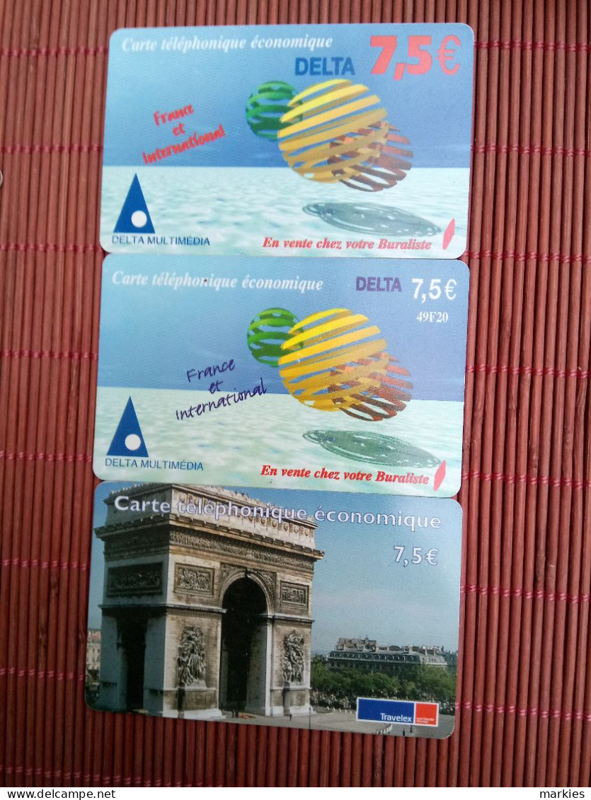 3 Prepaidcards France Used  Rare - Per Cellulari (telefonini/schede SIM)