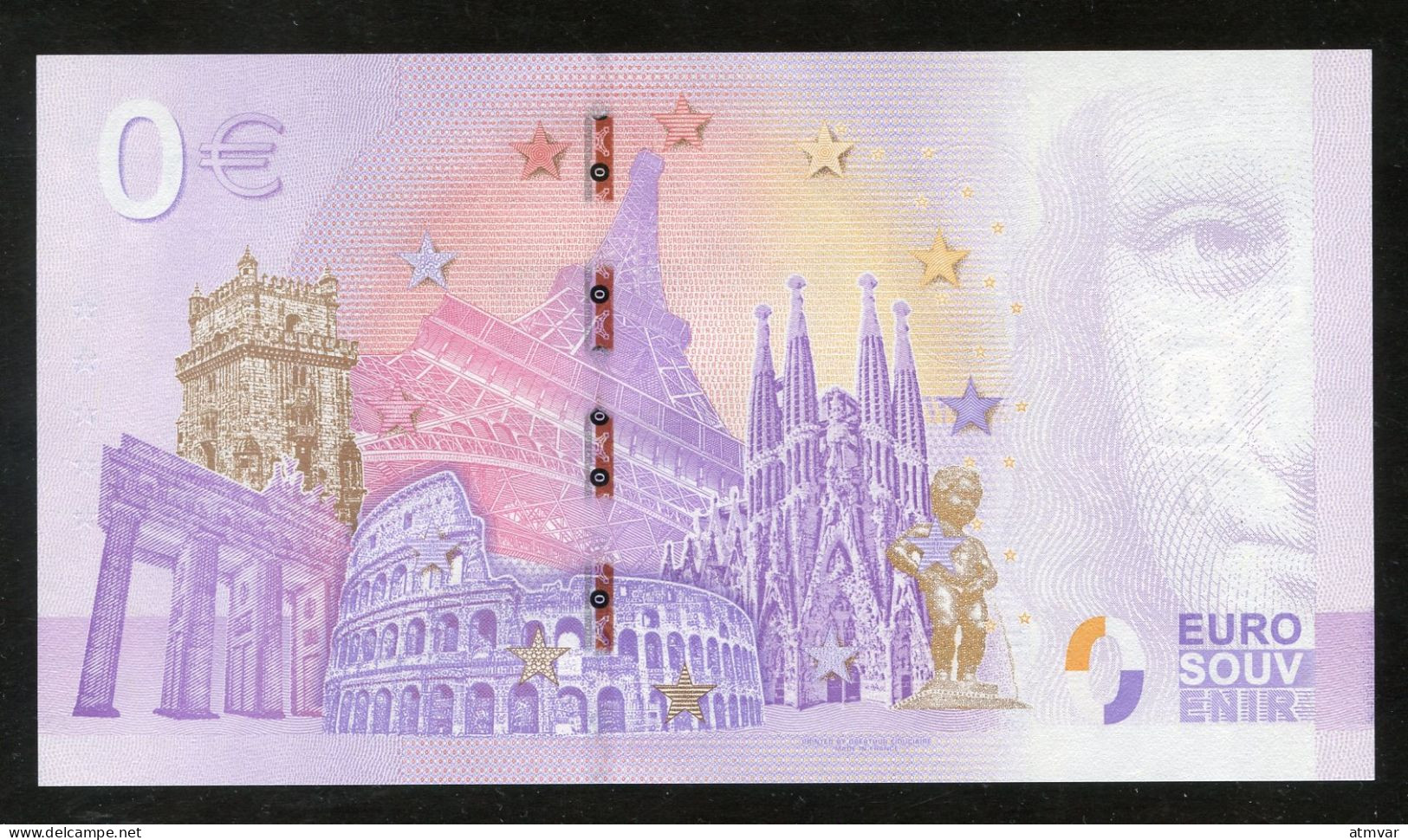 FRANCE (2023) Billet Touristique Euro Souvenir - Marianne De L'Avenir - La Poste 76e Salon Philatélique D'Automne Paris - Specimen