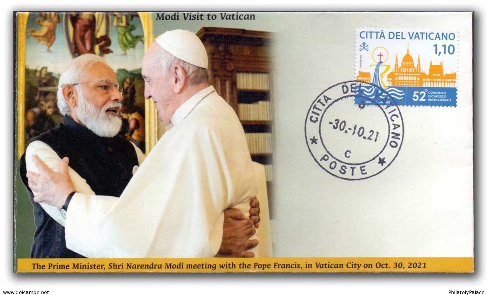 Vatican 2023 Pope Francis ,Catholic Church,Vatican City,Bishop,Jesus,Christianity, Indaia PM Narendra Modi (**) Inde - Covers & Documents