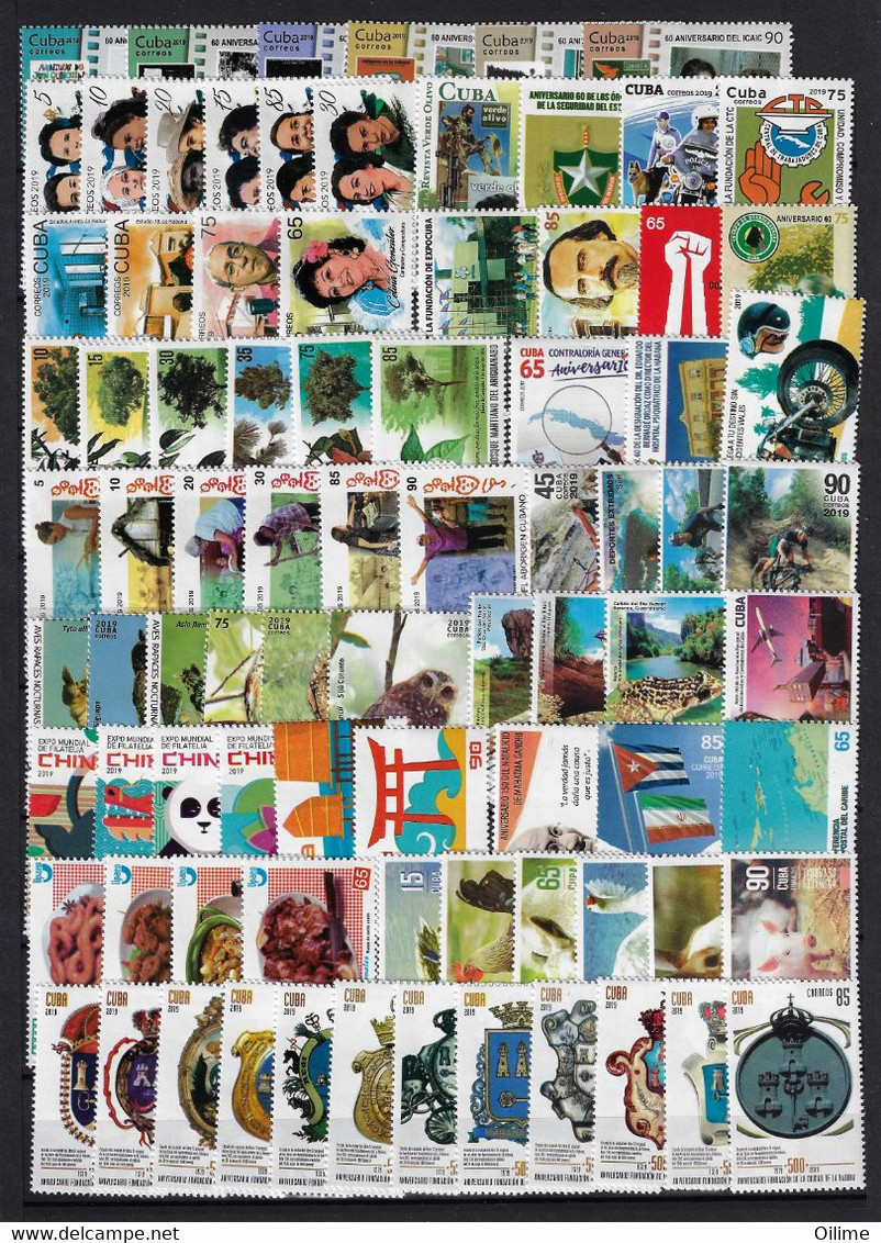 CUBA 2019. EMISIONES DE 2019. MNH. INCLUYE LAS SERIES EMITIDAS EN 2020 Y 2021 (VER LISTADO) - Full Years