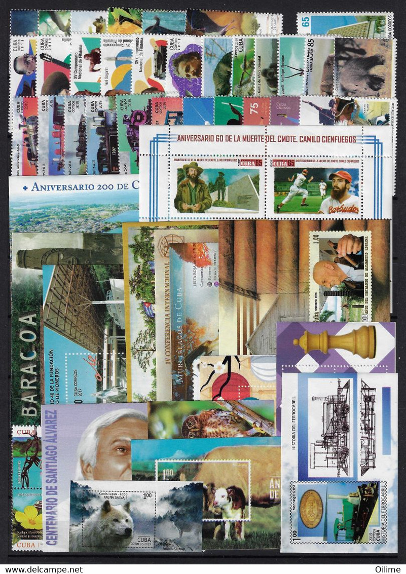 CUBA 2019. EMISIONES DE 2019. MNH. INCLUYE LAS SERIES EMITIDAS EN 2020 Y 2021 (VER LISTADO) - Full Years