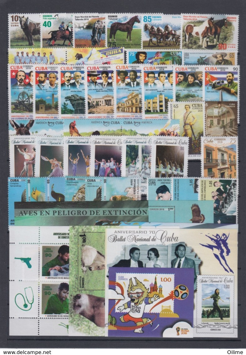 CUBA. EMISIONES DE 2018 MNH - Komplette Jahrgänge