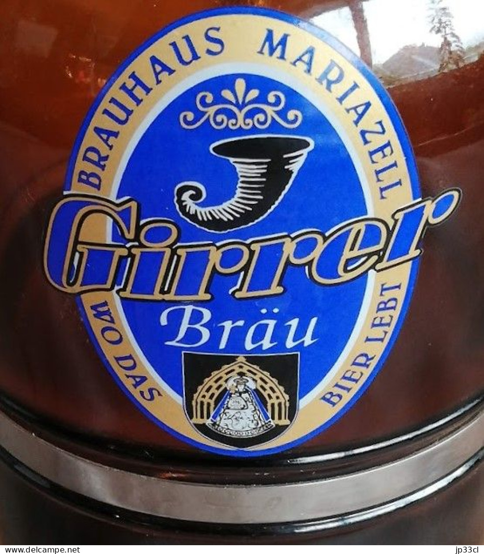 Bouteille Géante (Flasche, 2 Litres) De La Bière Girrer Bräu (Bräuhaus Mariazell), Autriche (Bouteille Vide !) - Bier