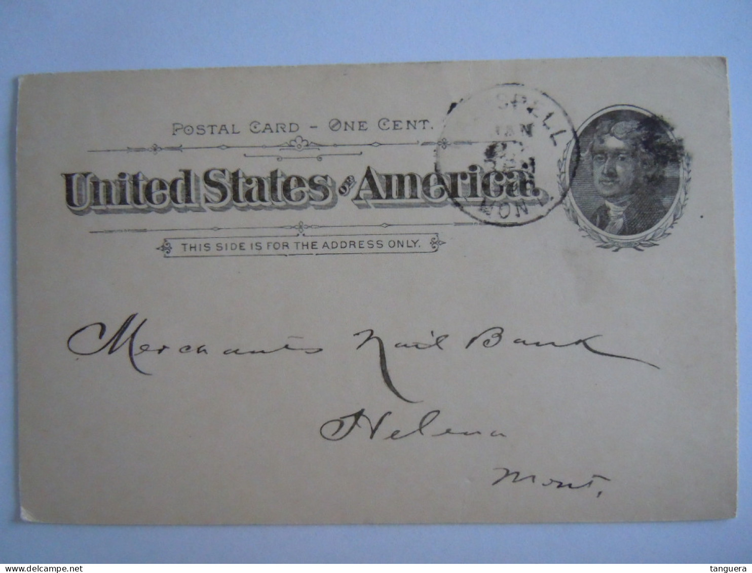 USA Jan 1896 Scott UX12 Postal Card Kalispell, Montana To Helena, Mont Entier Ganzsache - ...-1900