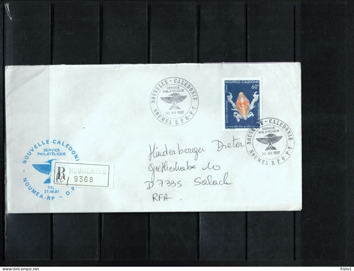 New Caledonia / Nouvelle Caledonie 1991 Interesting Registered Letter - Covers & Documents