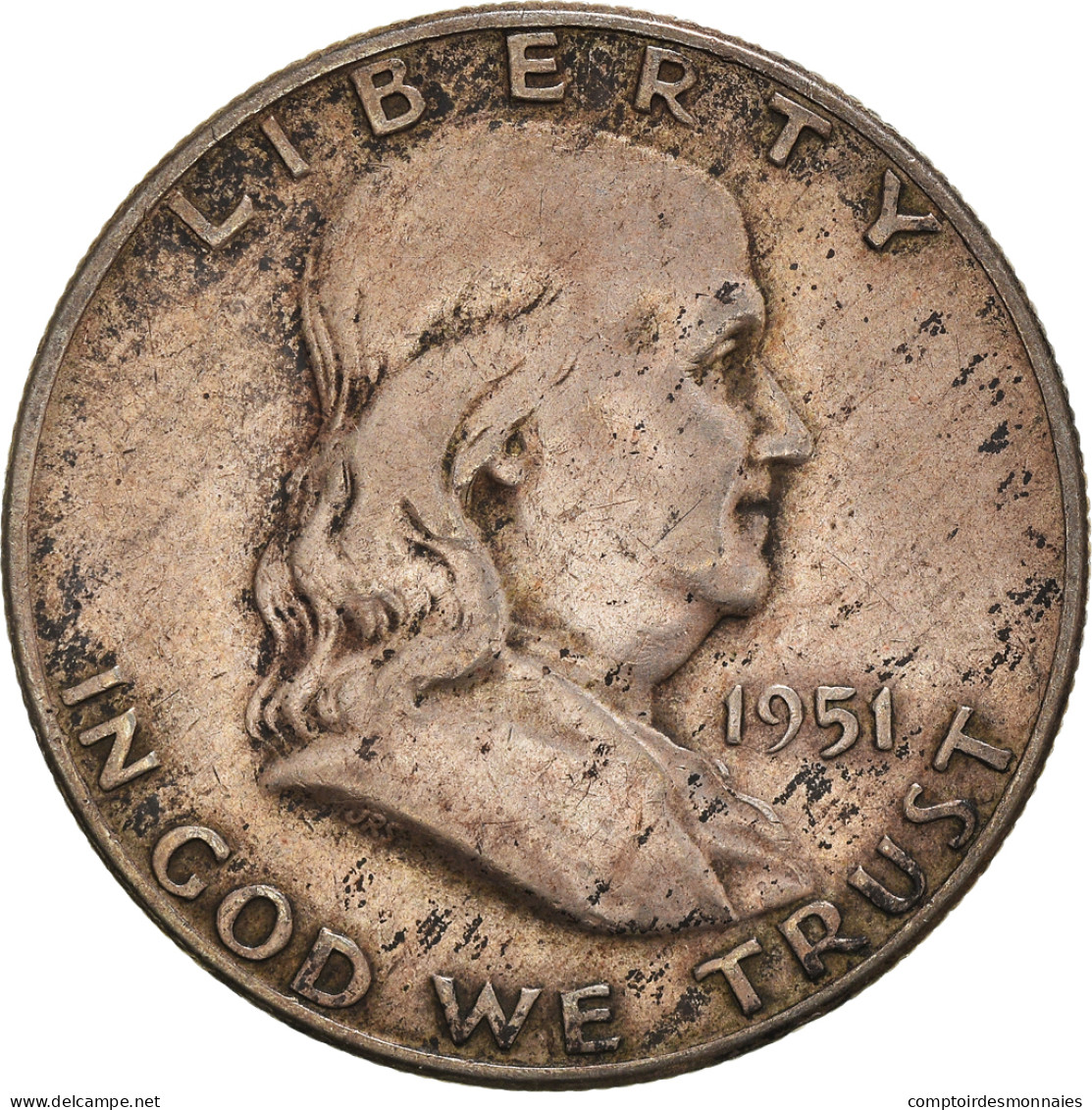 Monnaie, États-Unis, Franklin Half Dollar, Half Dollar, 1951, U.S. Mint - 1948-1963: Franklin