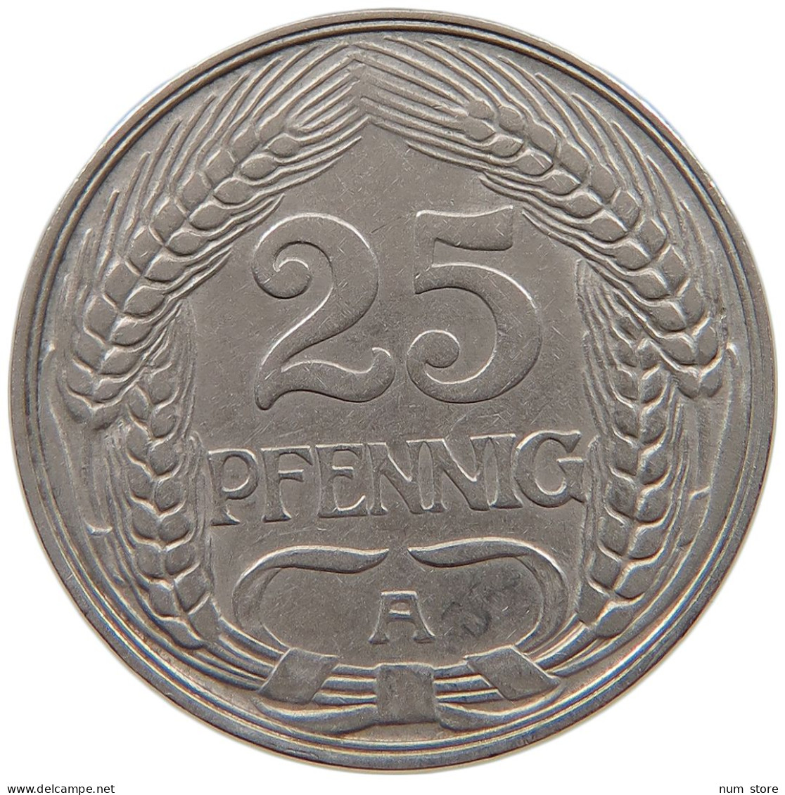 KAISERREICH 25 PFENNIG 1910 A  #a086 0919 - 25 Pfennig