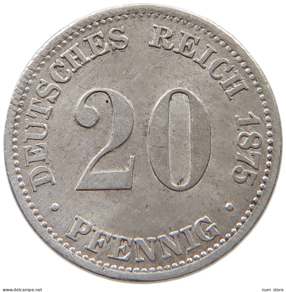 KAISERREICH 20 PFENNIG 1875 C  #t098 0061 - 20 Pfennig