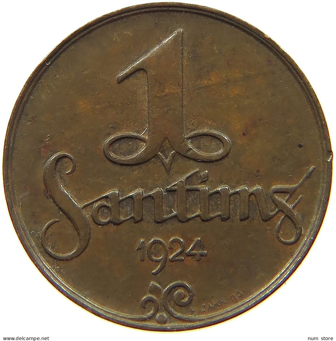 LATVIA SANTIMS 1924  #s078 1175 - Lettonie