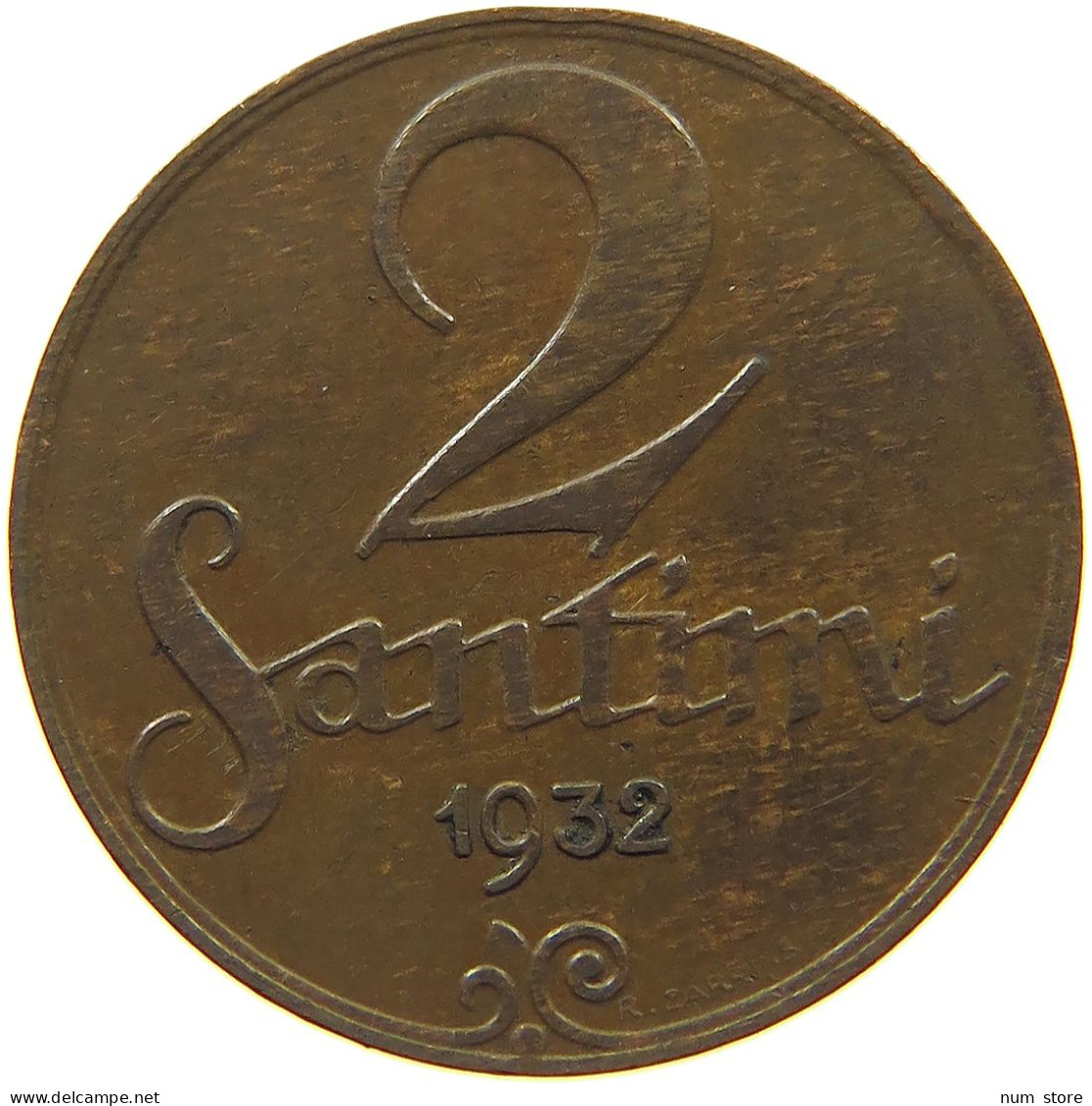 LATVIA 2 SANTIMI 1932  #c011 0207 - Lettonie