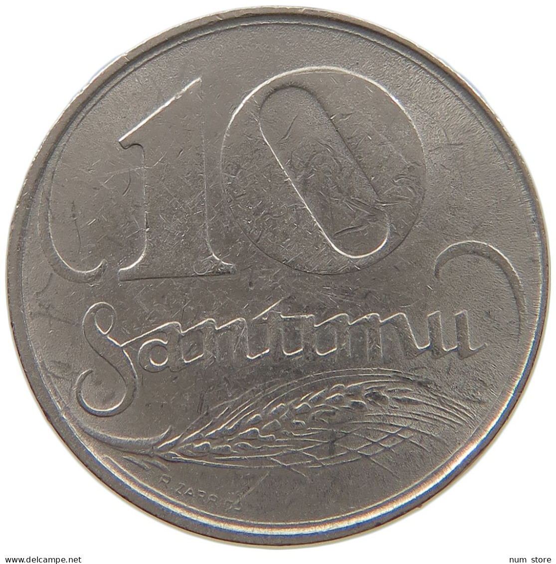 LATVIA 10 SANTIMU 1922  #a080 0553 - Lettonie